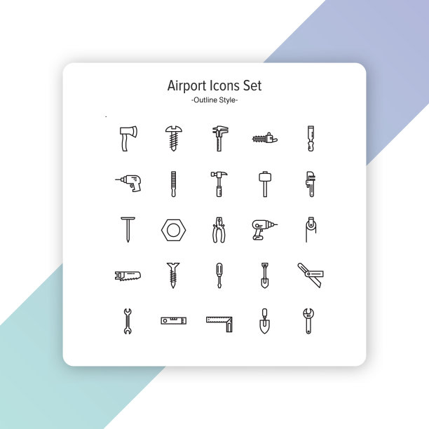 木工图标设置轮廓风格图片下载