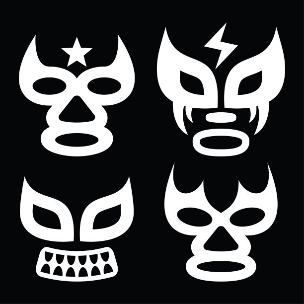 Lucha libre脸设计luchador图形图片下载
