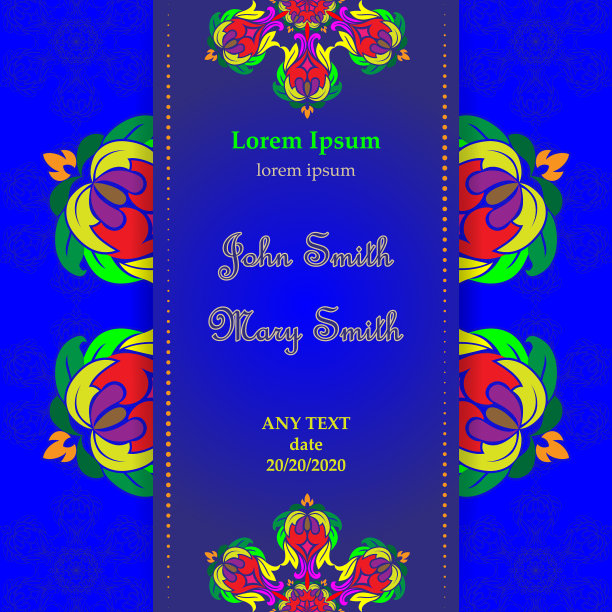 贺卡和名片的彩色模板图片下载