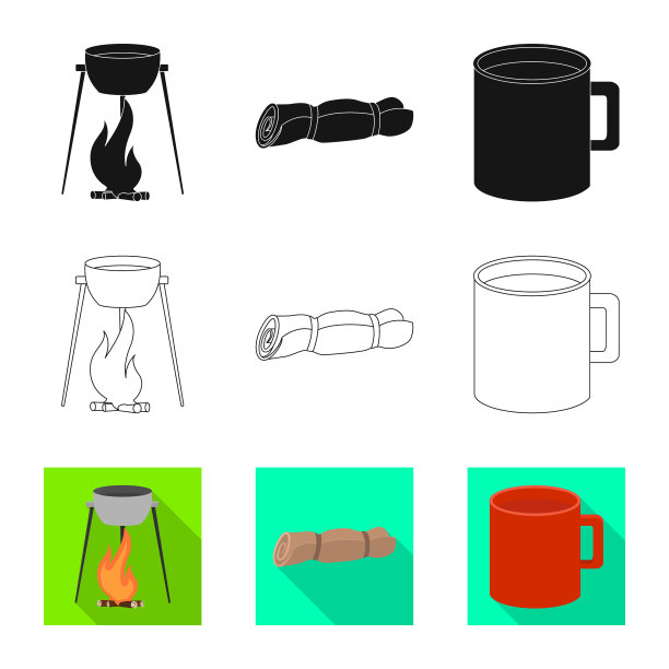 孤立对象旅游和远足标志图片下载