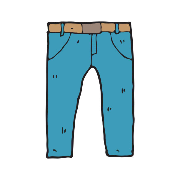 数字绘制的裤子设计手绘风格图片下载