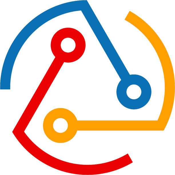 圆形线条科技连接logo图片下载
