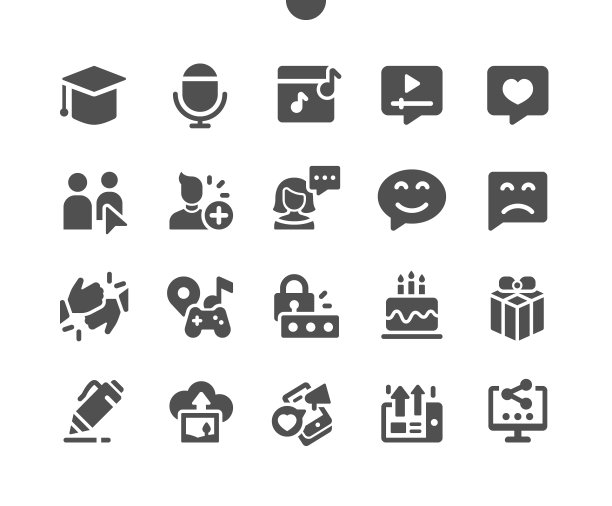 精心制作的Pixel Perfect Vector Solid Icons 30 2x Grid for Web Graphics and Apps。简单的最小的象形图图片下载