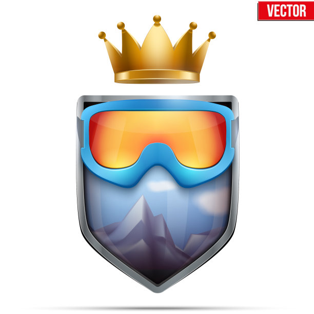 滑雪板标签的Premium symbol图片下载