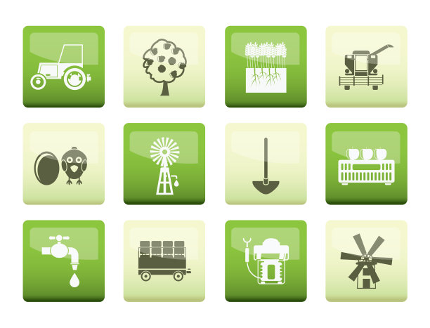 农业工业和农具图标图片下载