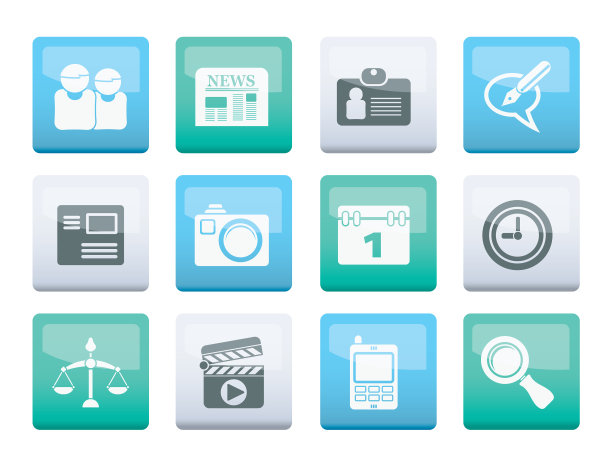 网站电脑和商业图标图片下载