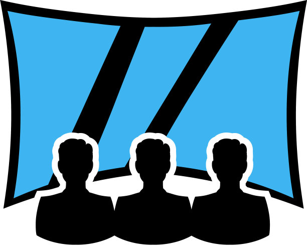 电影院与屏幕图标卡通图片下载