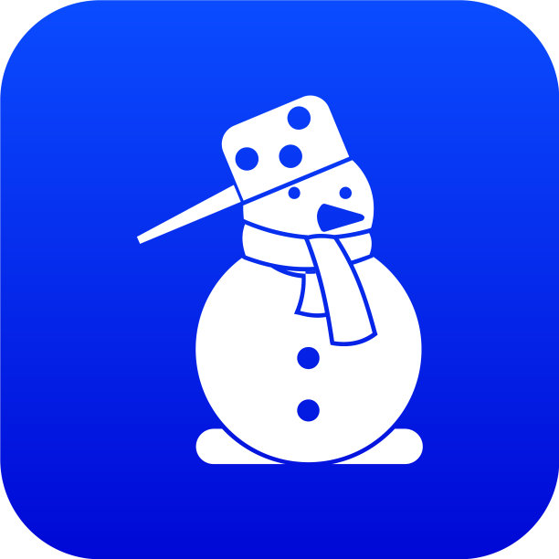 雪人图标数字蓝色图片下载