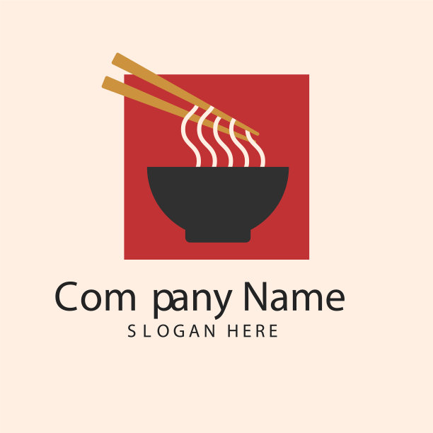 碗与面条标志模板图片下载