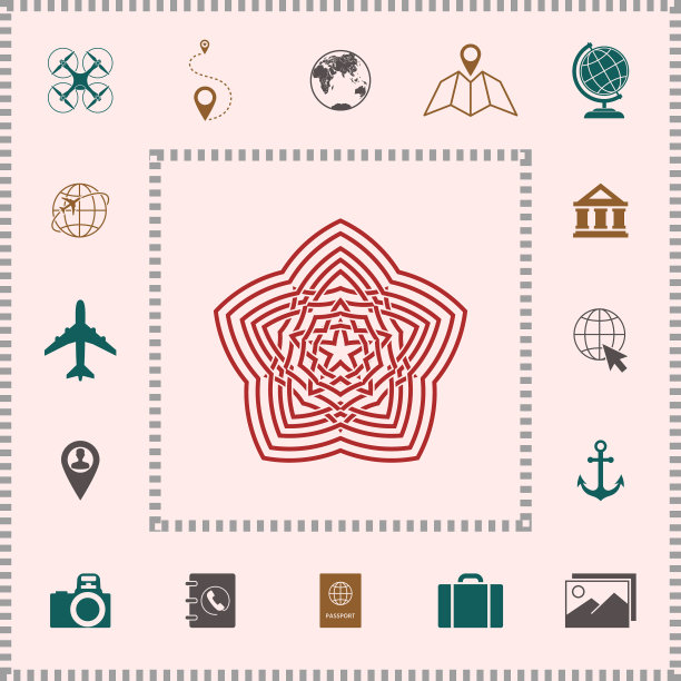 几何东方阿拉伯图案元素图片下载