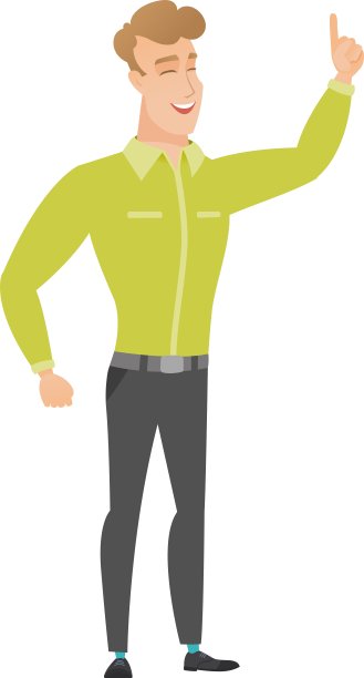 白人商人用食指指着图片下载