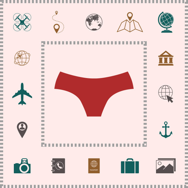 女人内裤的剪影菜单项目在图片下载