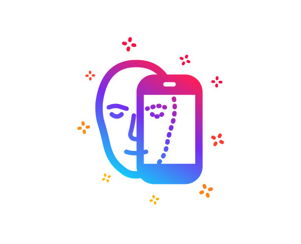 面部生物特征图标面部识别手机图片下载