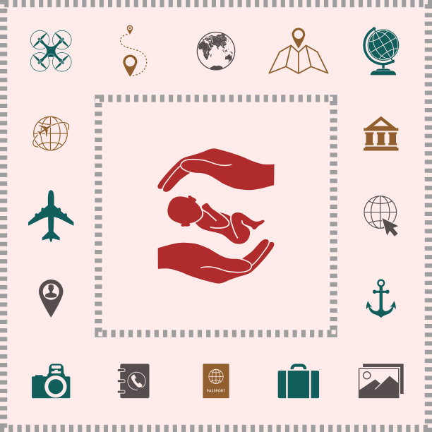 手握婴儿元素为您的设计图片下载