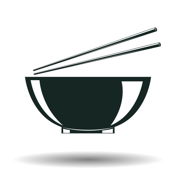 黑白日本碗标志图片下载