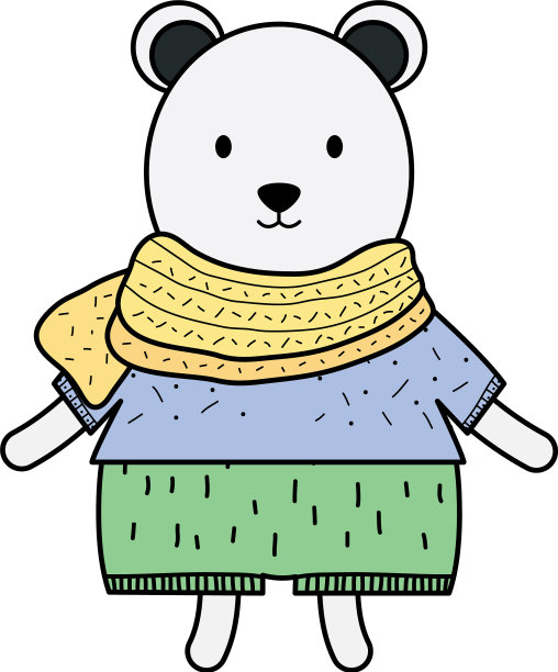 可爱的北极熊，幼稚的性格图片下载