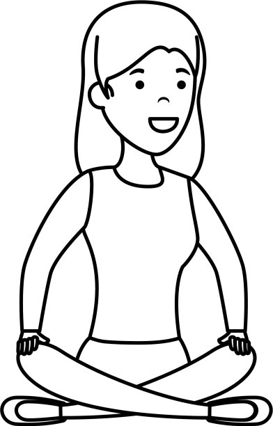 年轻女子荷花位置与商店大楼图片下载