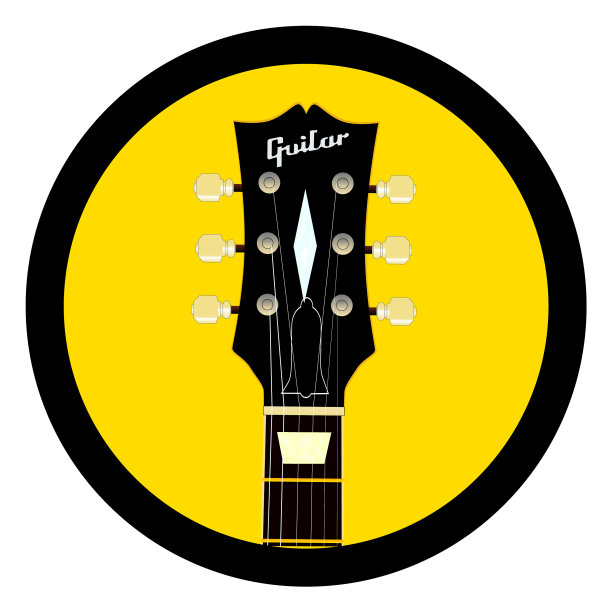 吉他床头箱圆形图标图片下载