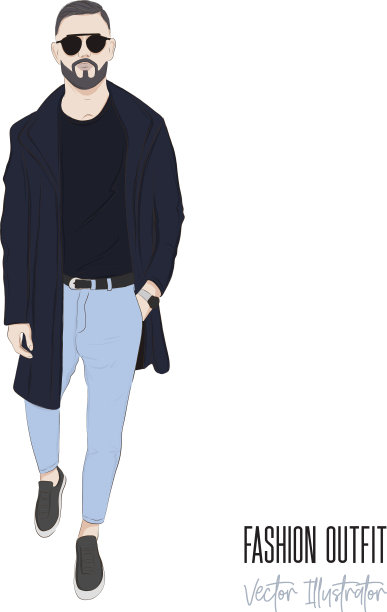 留着胡子的男人是街头商人图片下载