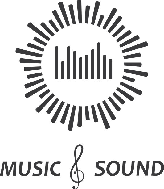 音乐均衡器和音效插图标志图片下载