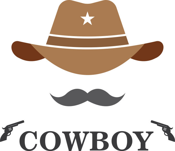 牛仔帽图标标志模板图片下载