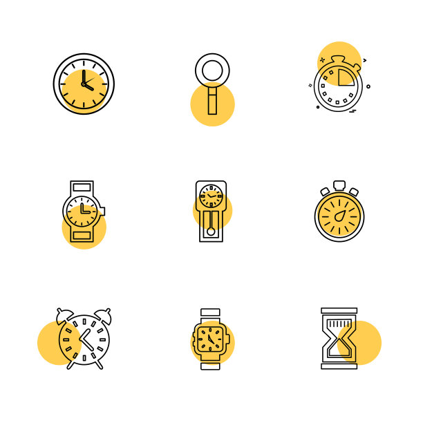 时间手表闹钟闹钟时间定时器eps图片下载