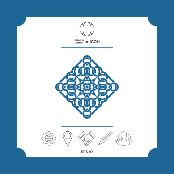 阿拉伯几何图案标志图片下载