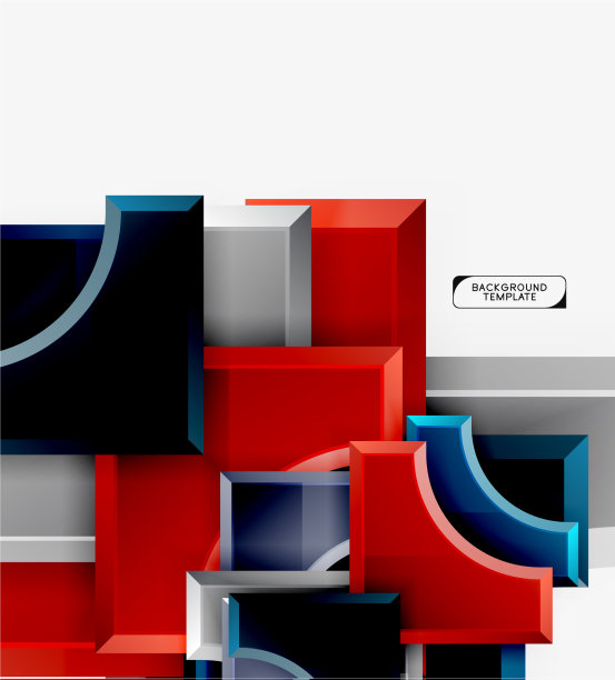 几何三维形状背景图片下载