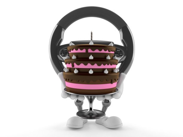 汽车方向盘字符抱饼图片下载