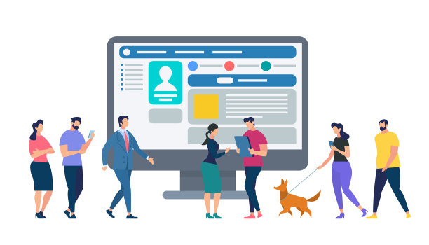 把智能手机放在大屏幕背景下的人图片下载