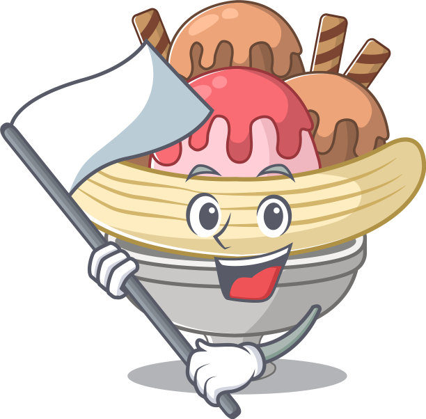 滑稽的香蕉分裂卡通人物风格持有图片下载