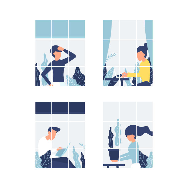 人们因隔离而呆在家里。在家工作的概念。图片下载