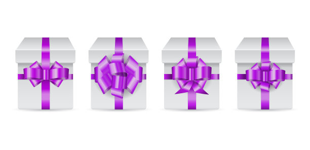 设置假日盒与紫罗兰蝴蝶结图片下载