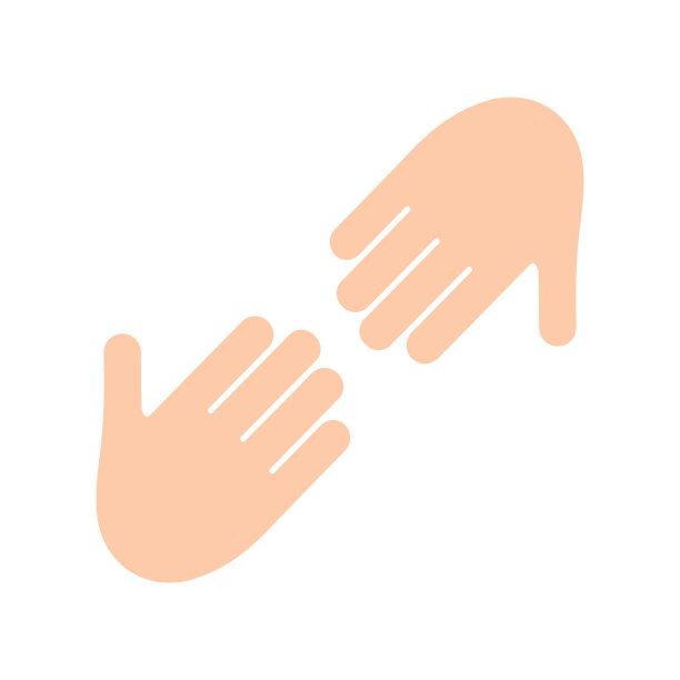 象征团队或团队合作的双手单色图标图片下载