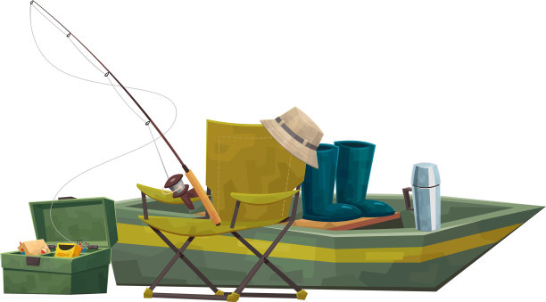 渔人设备船和椅子杆图片下载
