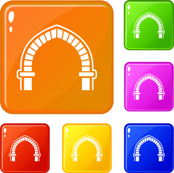 古董拱门图标设置颜色图片下载