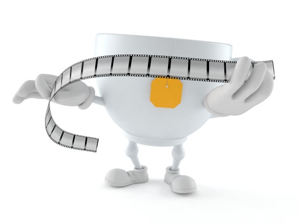 茶杯字符夹持膜条图片下载