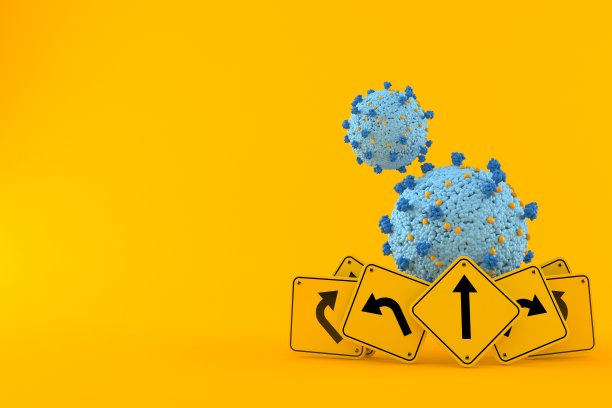 带有路标的病毒图片下载