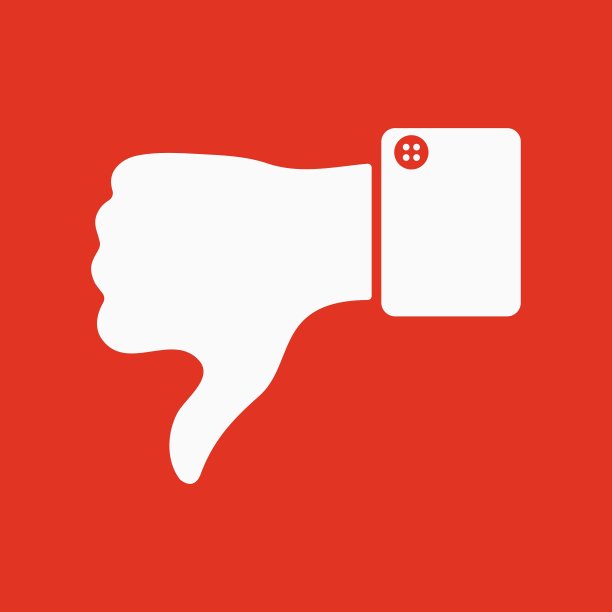 反对和禁止符号的拇指向下图标图片下载