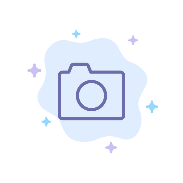 相机图像照片基本蓝色图标上的抽象图片下载