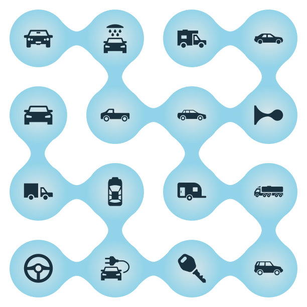 一组简单的自动图标图片下载