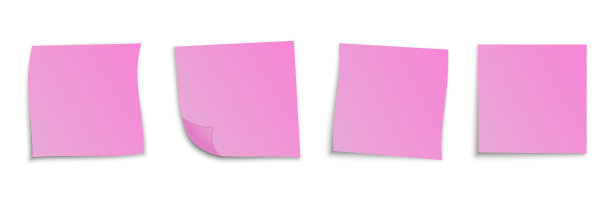 一套粉色方形贴纸图片下载