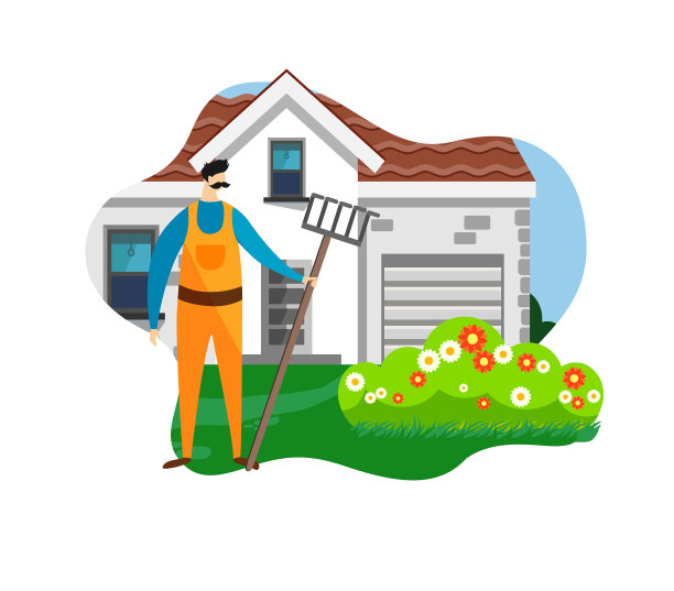 园丁在大自然中养花种花图片下载