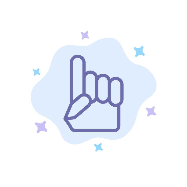 泡沫手美国美国蓝色图标上抽象图片下载