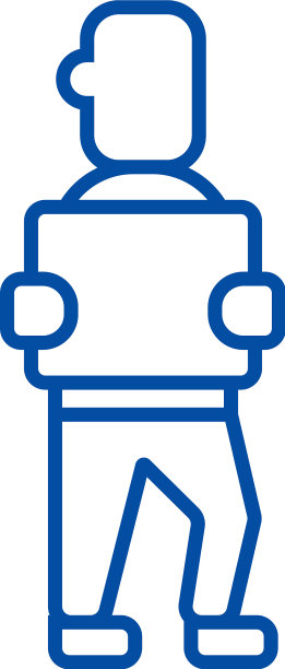 商人与框线图标的概念图片下载