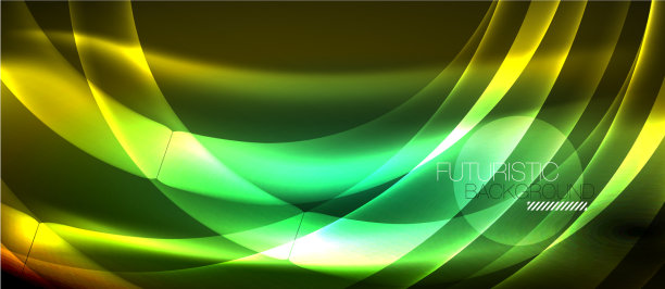 霓虹灯闪闪发光的光波线图片下载