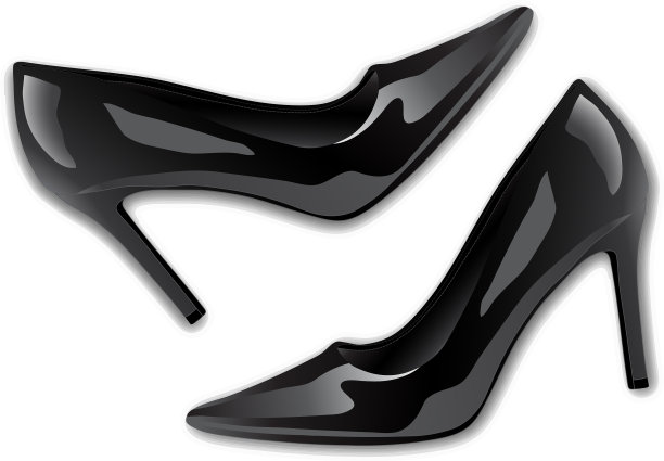 现代时尚经典女鞋黑色图片下载