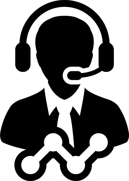 业务支持图标男性客户关怀数据图片下载