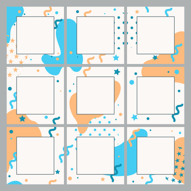 无尽的可编辑的社交网络模板图片下载