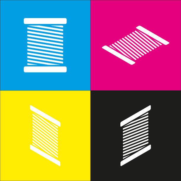 带白色图标的线程符号图片下载